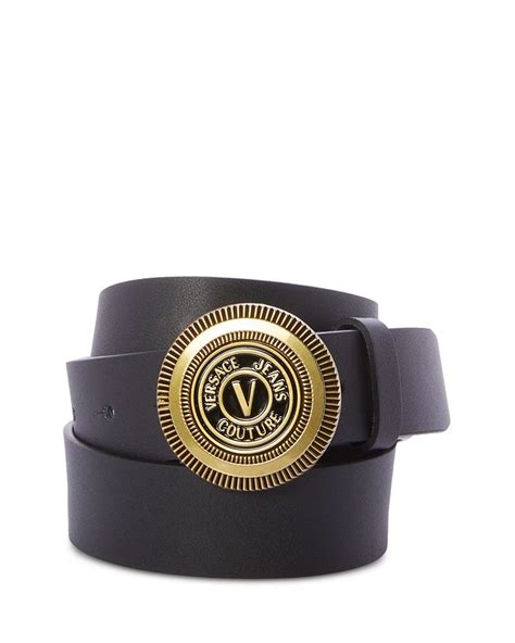 Versace Jeans Couture Men's Vitello Leather Belt 